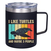 Funny Turtle Design Sea Turtle Lover 12oz Stainless Steel Coffee Mug