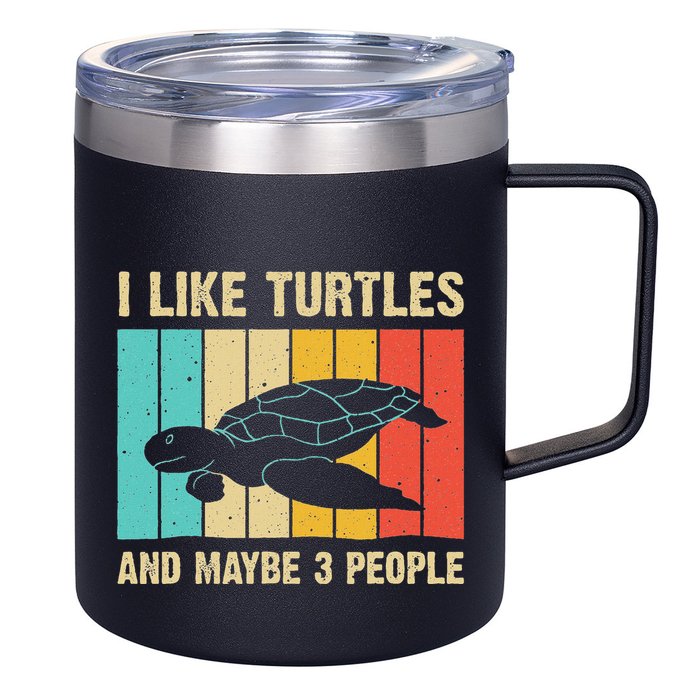 Funny Turtle Design Sea Turtle Lover 12oz Stainless Steel Coffee Mug
