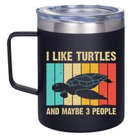 Funny Turtle Design Sea Turtle Lover 12oz Stainless Steel Coffee Mug