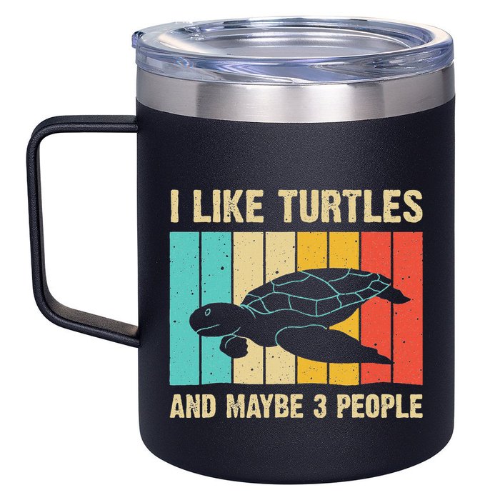 Funny Turtle Design Sea Turtle Lover 12oz Stainless Steel Coffee Mug