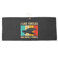 Funny Turtle Design Sea Turtle Lover Large Microfiber Waffle Golf Towel
