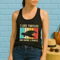 Funny Turtle Design Sea Turtle Lover Womens Tank Top