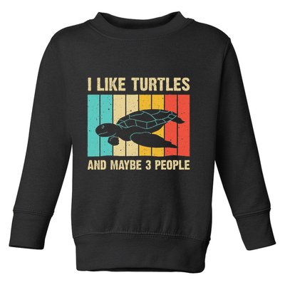 Funny Turtle Design Sea Turtle Lover Toddler Sweatshirt