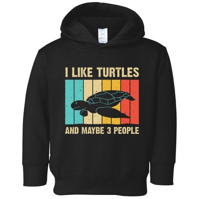 Funny Turtle Design Sea Turtle Lover Toddler Hoodie
