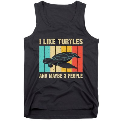 Funny Turtle Design Sea Turtle Lover Tank Top