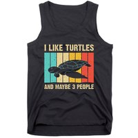 Funny Turtle Design Sea Turtle Lover Tank Top