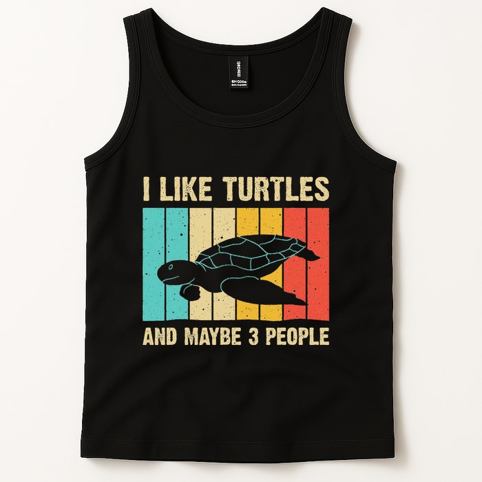 Funny Turtle Design Sea Turtle Lover Tank Top