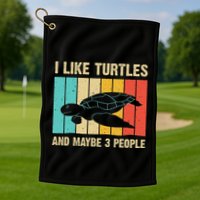 Funny Turtle Design Sea Turtle Lover Golf Towel