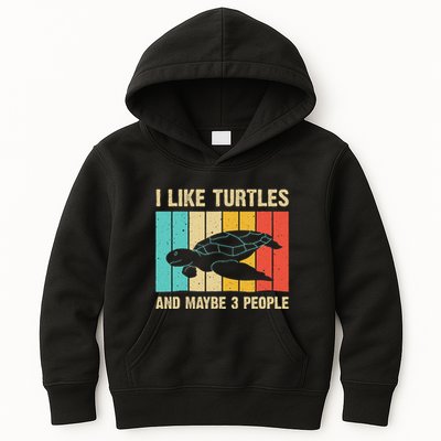 Funny Turtle Design Sea Turtle Lover Kids Hoodie