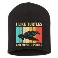 Funny Turtle Design Sea Turtle Lover Short Acrylic Beanie