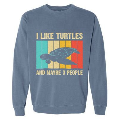 Funny Turtle Design Sea Turtle Lover Garment-Dyed Sweatshirt
