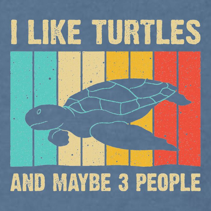 Funny Turtle Design Sea Turtle Lover Garment-Dyed Sweatshirt