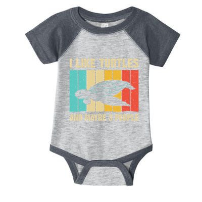 Funny Turtle Design Sea Turtle Lover Infant Baby Jersey Bodysuit