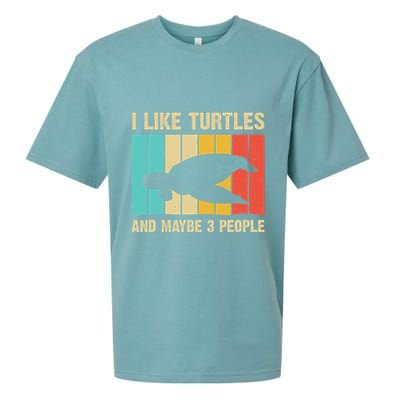 Funny Turtle Design Sea Turtle Lover Sueded Cloud Jersey T-Shirt