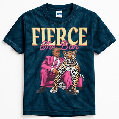 Fierce The Don Funny President Trump With Tiger Kids Tie-Dye T-Shirt