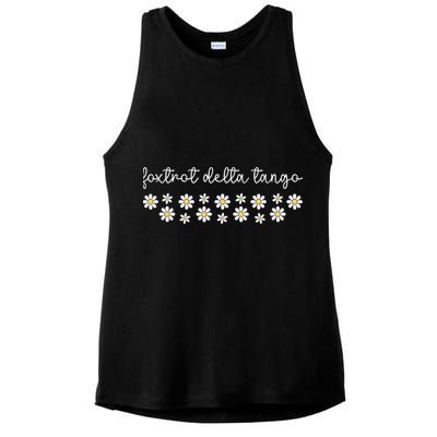 Foxtrot Tango Delta Groovy  Ladies PosiCharge Tri-Blend Wicking Tank