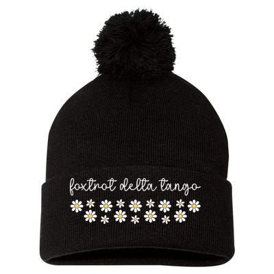 Foxtrot Tango Delta Groovy  Pom Pom 12in Knit Beanie