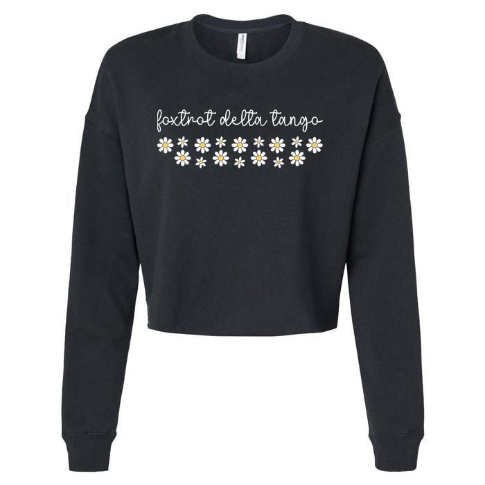 Foxtrot Tango Delta Groovy  Cropped Pullover Crew
