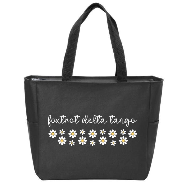Foxtrot Tango Delta Groovy  Zip Tote Bag