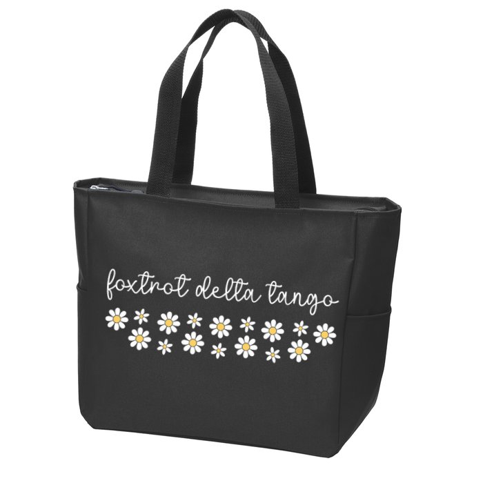 Foxtrot Tango Delta Groovy  Zip Tote Bag