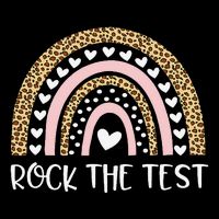 Funny Test Day Rock The Test Teacher Rainbow Leopard Student Mug