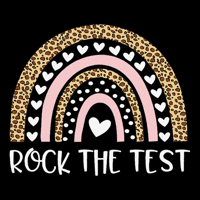 Funny Test Day Rock The Test Teacher Rainbow Leopard Student Mug