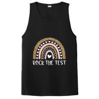 Funny Test Day Rock The Test Teacher Rainbow Leopard Student PosiCharge Competitor Tank