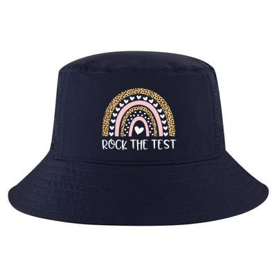 Funny Test Day Rock The Test Teacher Rainbow Leopard Student Cool Comfort Performance Bucket Hat