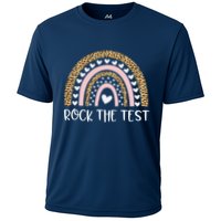 Funny Test Day Rock The Test Teacher Rainbow Leopard Student Performance Shirt