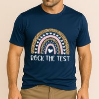 Funny Test Day Rock The Test Teacher Rainbow Leopard Student Performance Shirt