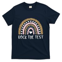 Funny Test Day Rock The Test Teacher Rainbow Leopard Student T-Shirt