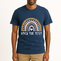 Funny Test Day Rock The Test Teacher Rainbow Leopard Student Tall T-Shirt