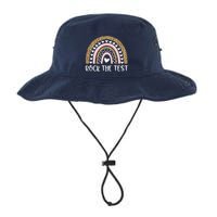 Funny Test Day Rock The Test Teacher Rainbow Leopard Student Bucket Hat