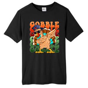 Funny Thanksgiving Dabbin Turkey Gobble Tall Fusion ChromaSoft Performance T-Shirt