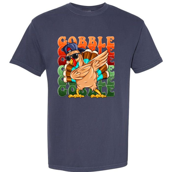 Funny Thanksgiving Dabbin Turkey Gobble Garment-Dyed Heavyweight T-Shirt