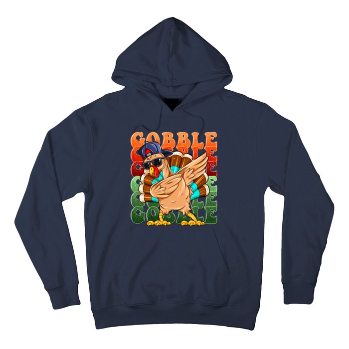 Funny Thanksgiving Dabbin Turkey Gobble Hoodie