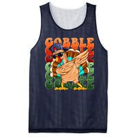 Funny Thanksgiving Dabbin Turkey Gobble Mesh Reversible Basketball Jersey Tank