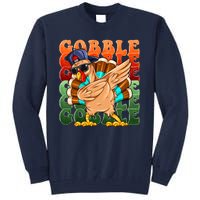 Funny Thanksgiving Dabbin Turkey Gobble Tall Sweatshirt