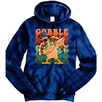 Funny Thanksgiving Dabbin Turkey Gobble Tie Dye Hoodie