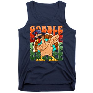 Funny Thanksgiving Dabbin Turkey Gobble Tank Top