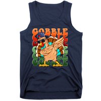 Funny Thanksgiving Dabbin Turkey Gobble Tank Top