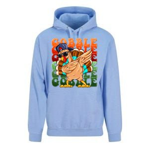 Funny Thanksgiving Dabbin Turkey Gobble Unisex Surf Hoodie