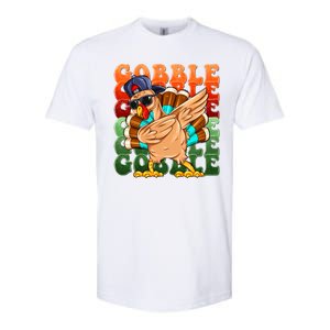 Funny Thanksgiving Dabbin Turkey Gobble Softstyle CVC T-Shirt