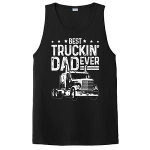 Funny Truck Driver Fathers Day Gift Best Truckin Dad Ever PosiCharge Competitor Tank