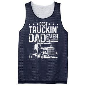 Funny Truck Driver Fathers Day Gift Best Truckin Dad Ever Mesh Reversible Basketball Jersey Tank