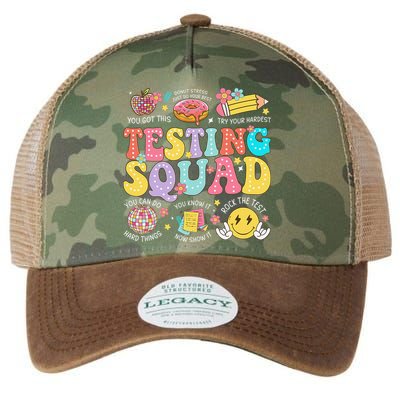 Funny Test Day Motivational Teacher Student Testing Squad Legacy Tie Dye Trucker Hat