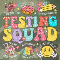 Funny Test Day Motivational Teacher Student Testing Squad Legacy Tie Dye Trucker Hat