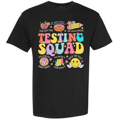 Funny Test Day Motivational Teacher Student Testing Squad Garment-Dyed Heavyweight T-Shirt