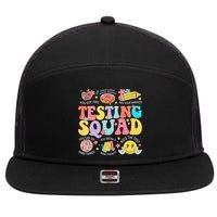 Funny Test Day Motivational Teacher Student Testing Squad 7 Panel Mesh Trucker Snapback Hat