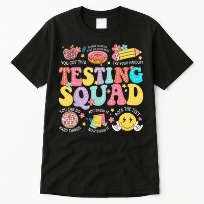 Funny Test Day Motivational Teacher Student Testing Squad Tall T-Shirt